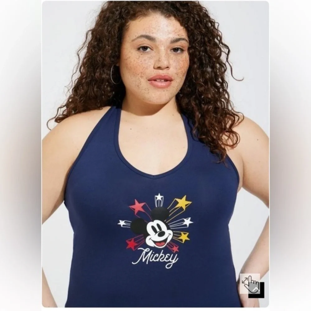 New Torrid‎ Disney Americana Mickey Mouse Foxy Sleeveless Halter Top